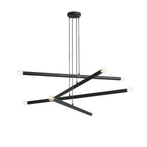 Lampa Wisząca Tubo 8 Black czarna