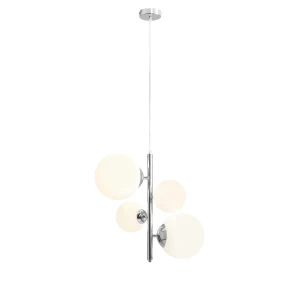 Lampa Wisząca Bloom 4 Chrome srebrna