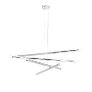Lampa Wisząca Tubo 8 Chrome srebrna