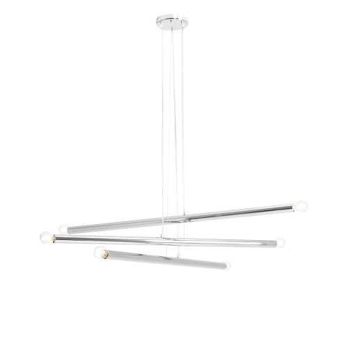 Lampa Wisząca Tubo 6 Chrome srebrna