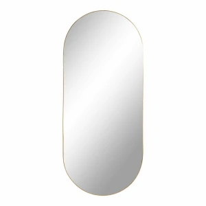 Lustro Jersey owalne złote 80x35 cm