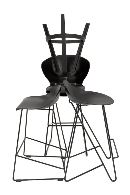 Hoker ROLF czarny 66 cm - polipropylen, metal 10