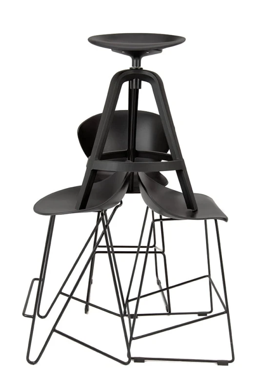 Hoker ROLF czarny 66 cm - polipropylen, metal 11