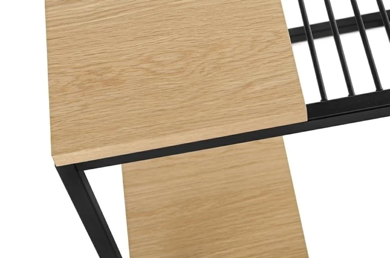 Stolik GALLER dąb - gazetnik, MDF, metal 2