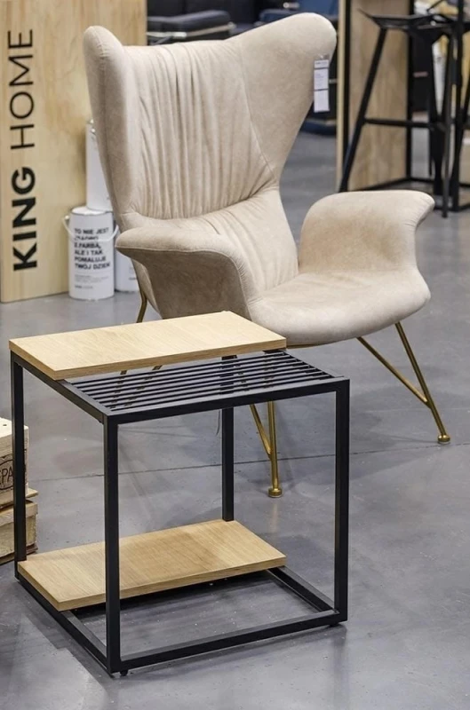 Stolik GALLER dąb - gazetnik, MDF, metal 9