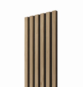 Lamele Slim DĄB NATURA na czarnym filcu 30x2,6x275 cm L3D