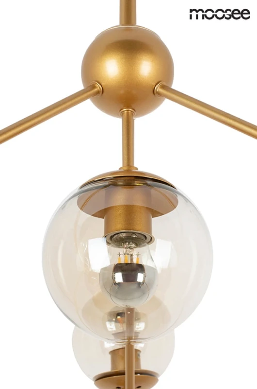 MOOSEE lampa wisząca ASTRIFERO 10 złota / bursztynowa 2