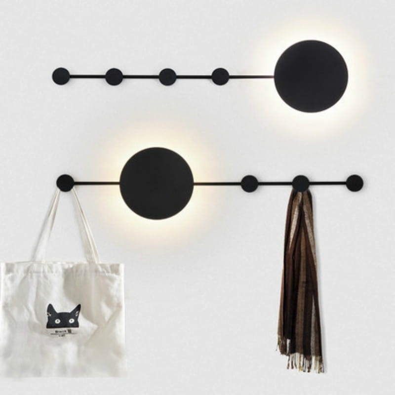 MOOSEE lampa ścienna SHADOW HANG z wieszakiem czarna 1