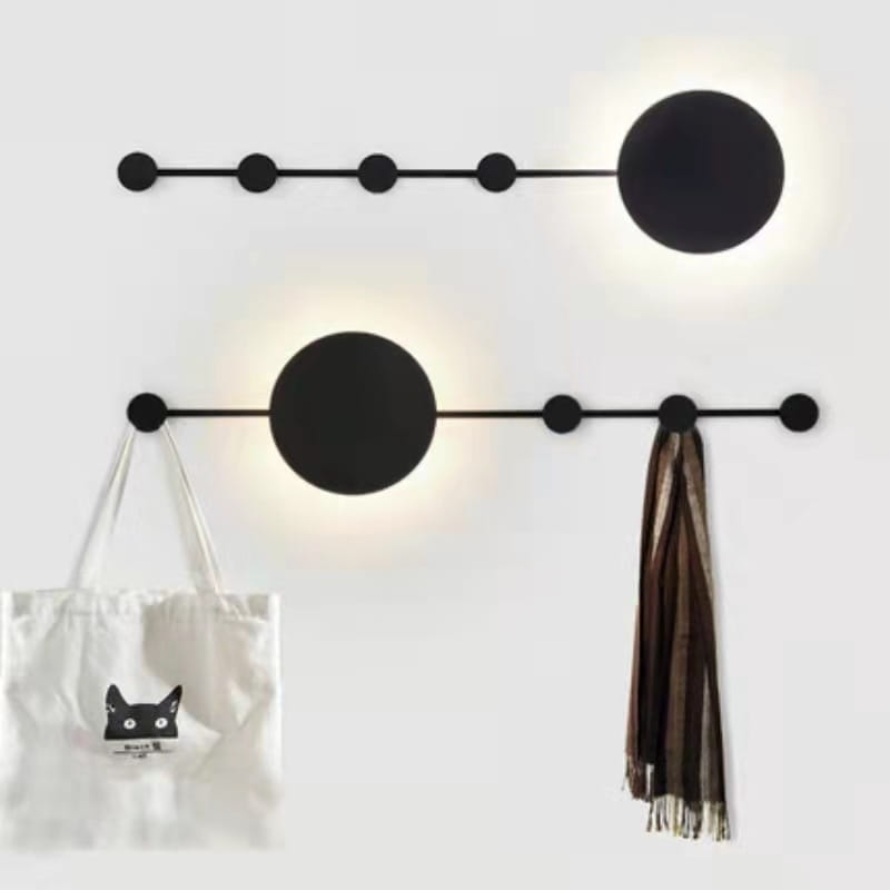 MOOSEE lampa ścienna SHADOW HANG z wieszakiem czarna 4