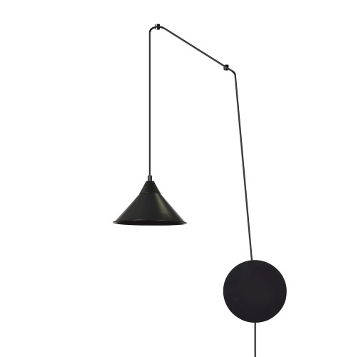 Lampa sufitowa wisząca ABRAMO 1 BLACK regulowana czarna