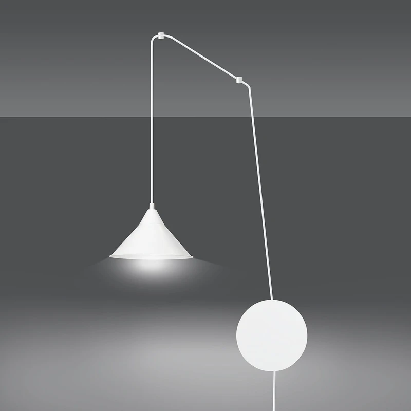 ABRAMO 1 WHITE 159/1 lampa sufitowa wisząca regulowana najnowszy design biała loft 3