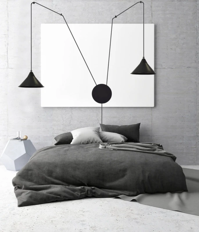ABRAMO 2 BLACK 160/2 lampa sufitowa wisząca regulowana najnowszy design czarna loft 5