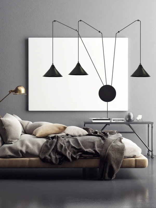 ABRAMO 3 BLACK 160/3 lampa sufitowa wisząca regulowana najnowszy design czarna loft 5