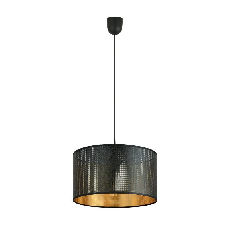 ASTON 1 BLACK/GOLD 1148/1 lampa wisząca regulowana abażur dużo światła 1