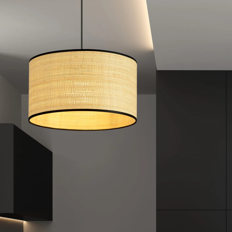 ASTON 1 RATTAN 1149/1 lampa wisząca regulowana abażur dużo światła 2