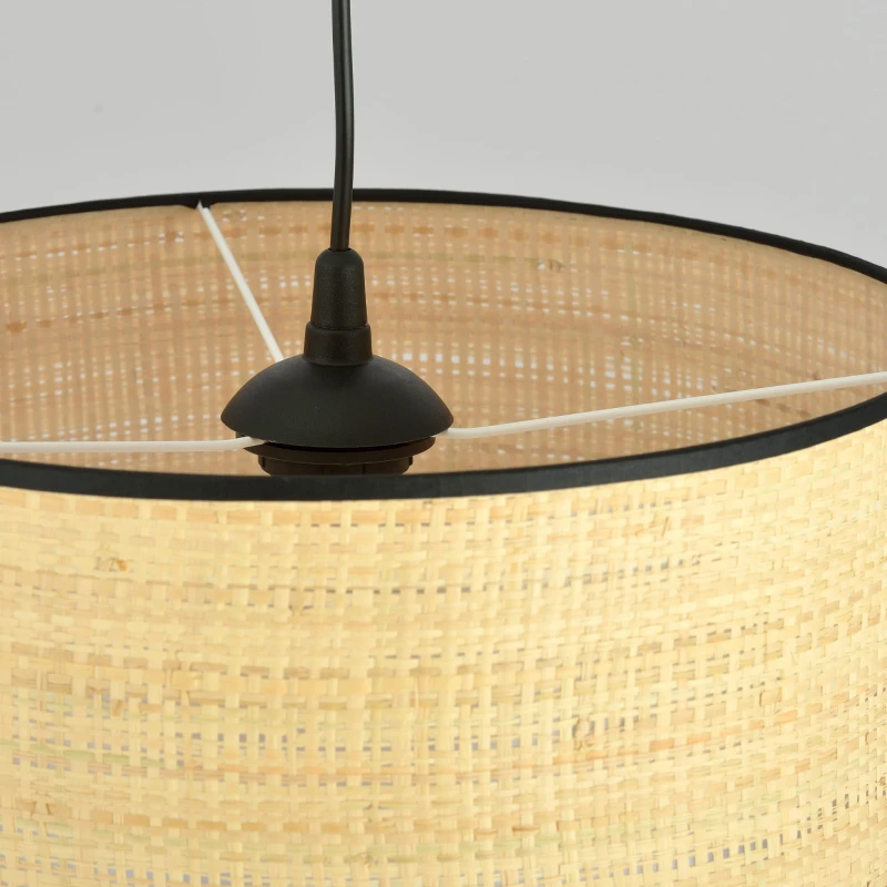 ASTON 1 RATTAN 1149/1 lampa wisząca regulowana abażur dużo światła 3