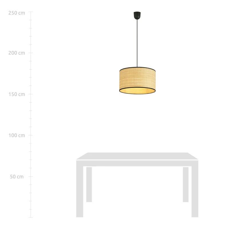 ASTON 1 RATTAN 1149/1 lampa wisząca regulowana abażur dużo światła 5