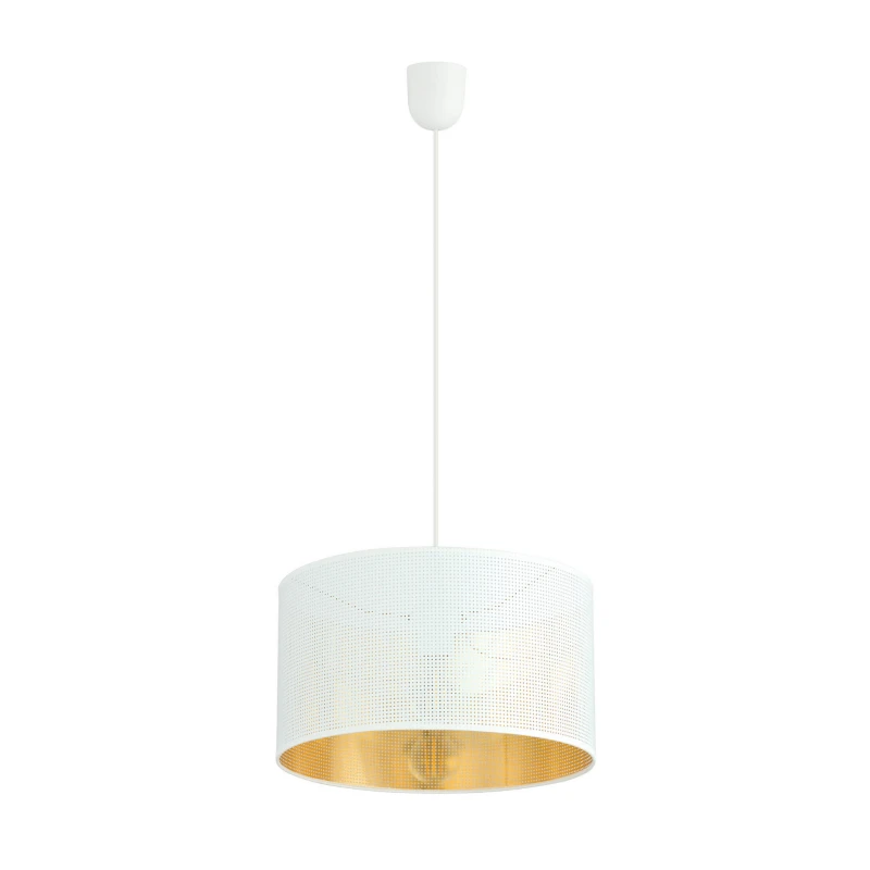 ASTON 1 WHITE/GOLD 1147/1 lampa wisząca regulowana abażur dużo światła 1