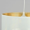 Lampa wisząca z abażurem ASTON 1 WHITE/GOLD 1147/1 biała  4