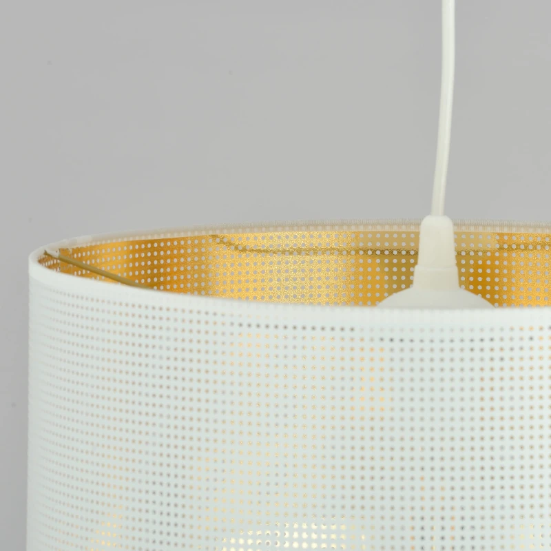 ASTON 1 WHITE/GOLD 1147/1 lampa wisząca regulowana abażur dużo światła 3