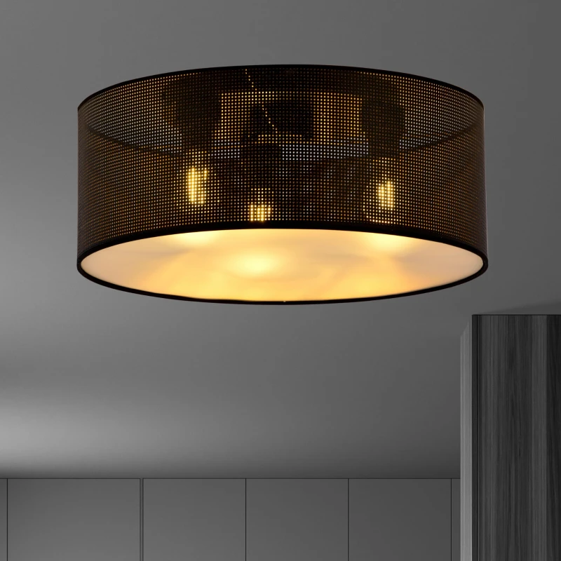 ASTON 3 BLACK/GOLD 1148/3 lampa sufitowa plafon abażur dużo światła 2