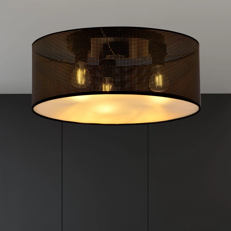 ASTON 3 BLACK/GOLD 1148/3 lampa sufitowa plafon abażur dużo światła 3