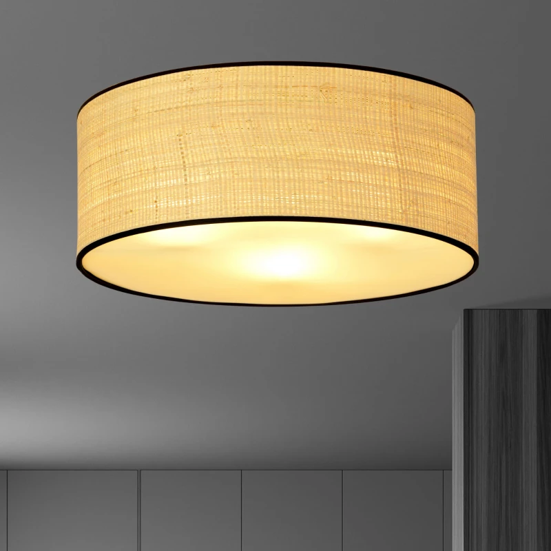 ASTON 3 RATTAN 1149/3 lampa sufitowa plafon abażur dużo światła 2