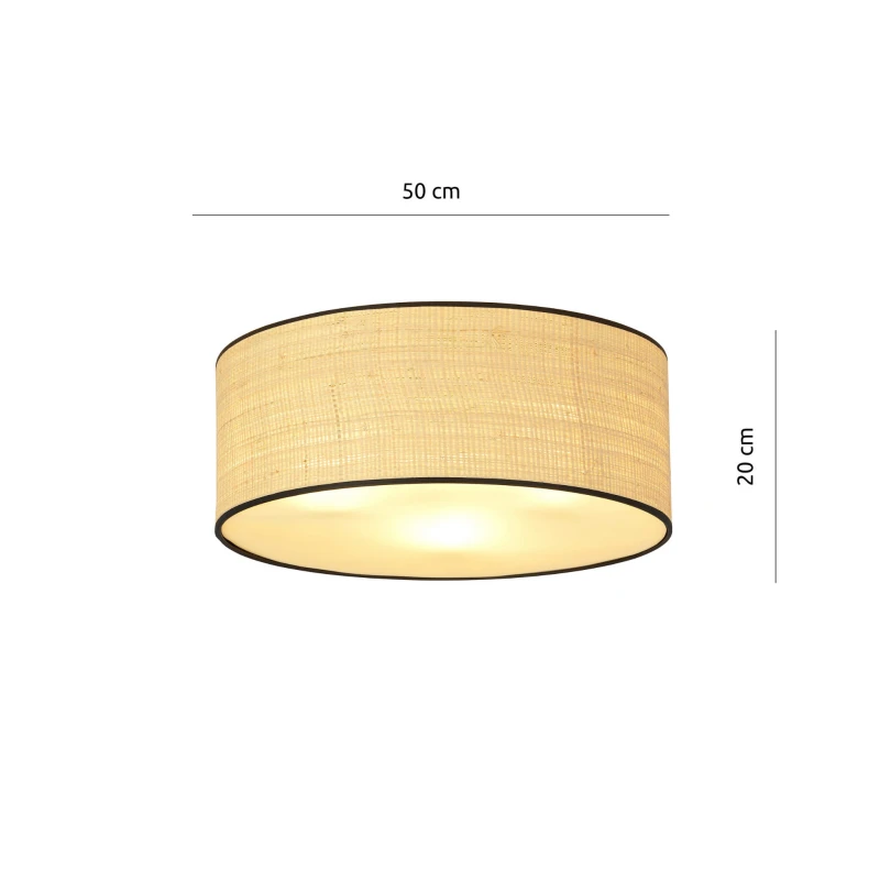 ASTON 3 RATTAN 1149/3 lampa sufitowa plafon abażur dużo światła 5