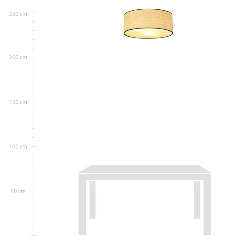 ASTON 3 RATTAN 1149/3 lampa sufitowa plafon abażur dużo światła 6