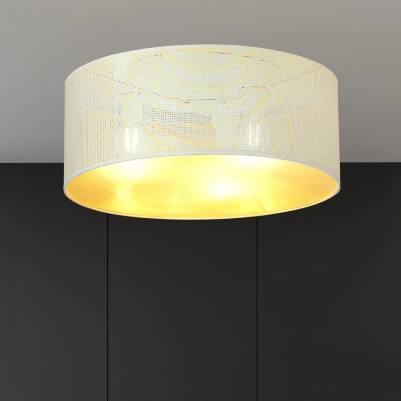 ASTON 3 WHITE/GOLD 1147/3 lampa sufitowa plafon abażur dużo światła 3