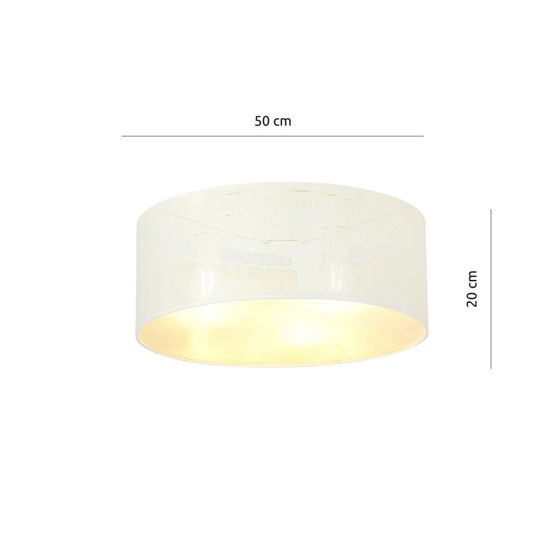ASTON 3 WHITE/GOLD 1147/3 lampa sufitowa plafon abażur dużo światła 4