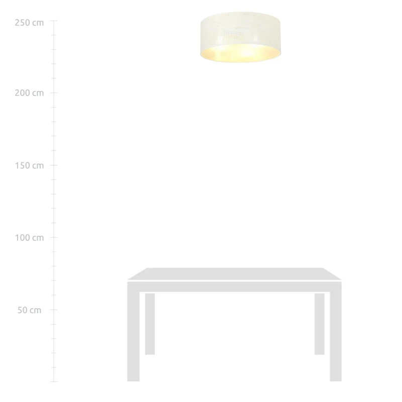 ASTON 3 WHITE/GOLD 1147/3 lampa sufitowa plafon abażur dużo światła 5