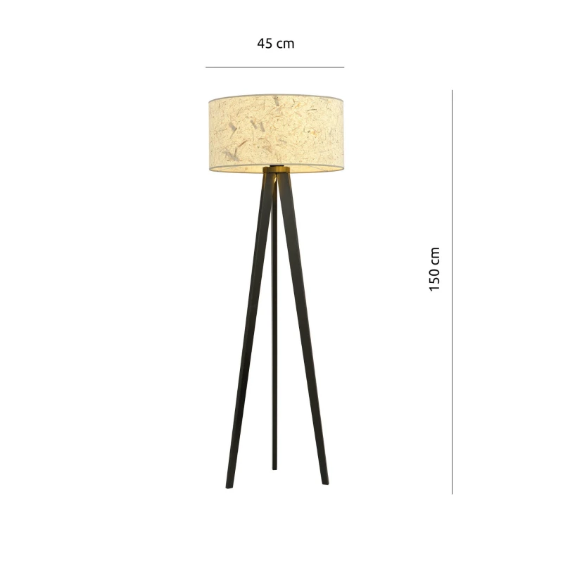ASTON LP1 CORK 1150/LP1 lampa podłogowa drewniana duży oryginalny abażur 5