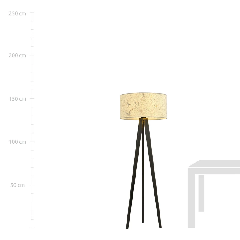 ASTON LP1 CORK 1150/LP1 lampa podłogowa drewniana duży oryginalny abażur 6