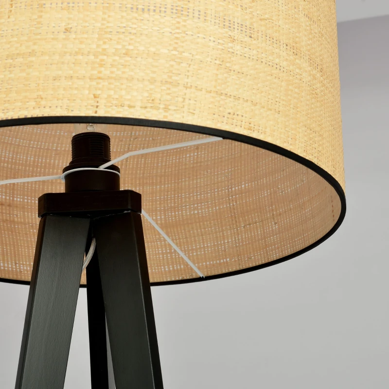 ASTON LP1 RATTAN 1149/LP1 lampa podłogowa drewniana duży oryginalny abażur 5