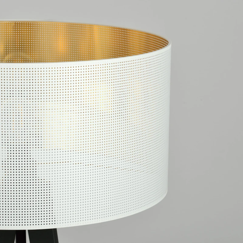ASTON LP1 WHITE/GOLD 1147/LP1 lampa podłogowa drewniana duży oryginalny abażur 4