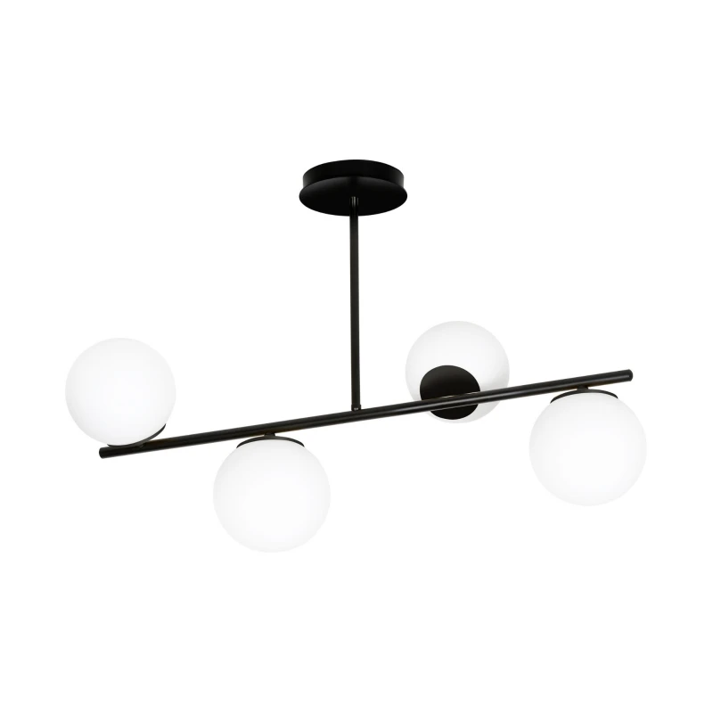 BIOR 4 BLACK 1020/4 lampa sufitowa plafon czarna szklane klosze DESIGN 1