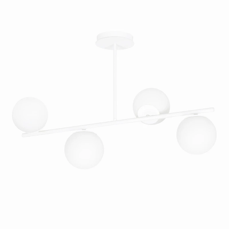 BIOR 4 WHITE 1021/4 lampa sufitowa plafon biała szklane klosze DESIGN 1