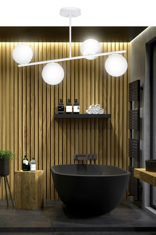 BIOR 4 WHITE 1021/4 lampa sufitowa plafon biała szklane klosze DESIGN 11
