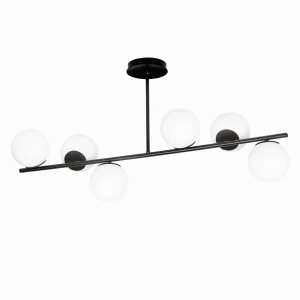 Lampa sufitowa (plafon) BIOR 6 BLACK 1020/6 czarna ze szklanymi kloszami
