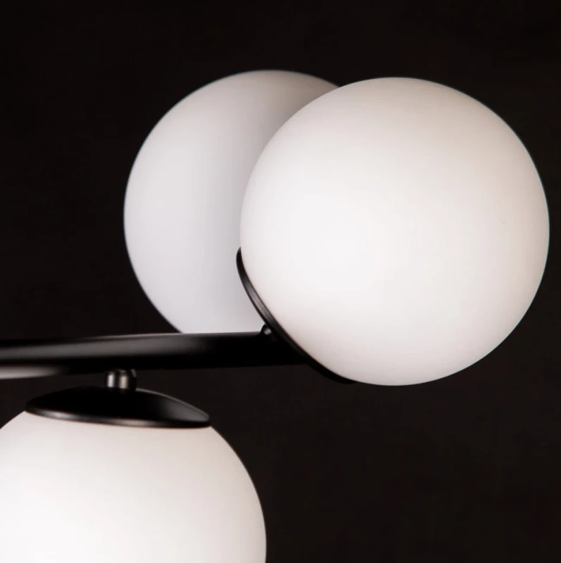 BIOR 6 BLACK 1020/6 lampa sufitowa plafon czarna szklane klosze DESIGN 7
