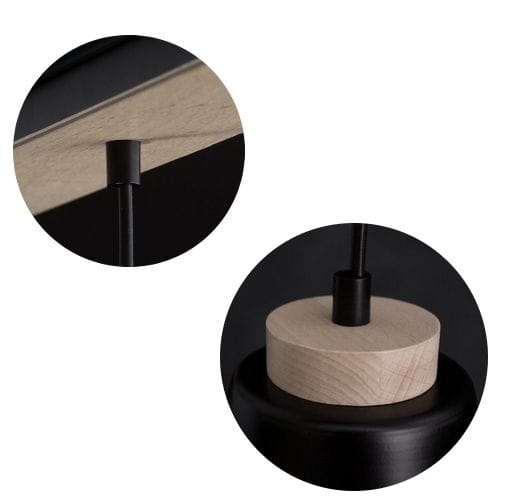 BOLERO K1 BLACK 442/K1 kinkiet ścienny styl skandynawski drewno czarny 5