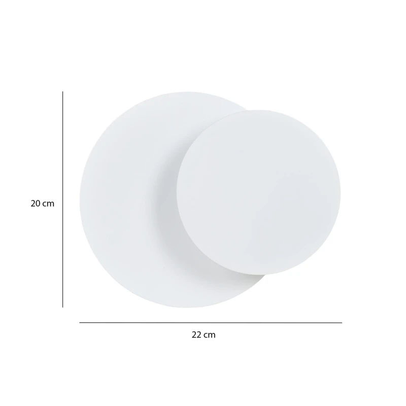 CIRCLE 972/1 WHITE kinkiet ścienny LED biały styl skandynawski metal 3