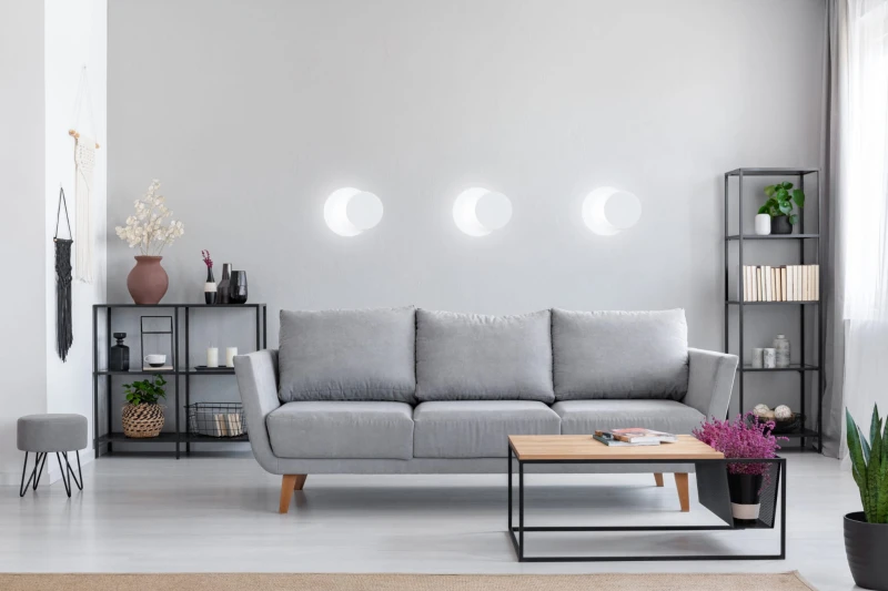 CIRCLE 972/1 WHITE kinkiet ścienny LED biały styl skandynawski metal 7