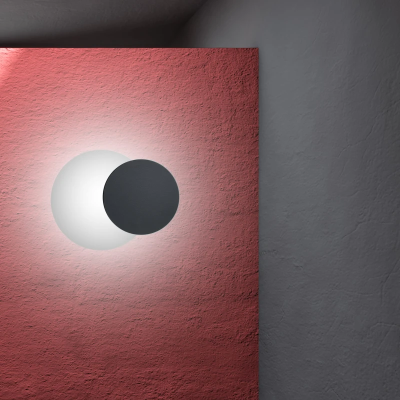 CIRCLE 972/2 BLACK kinkiet ścienny LED czarny styl skandynawski metal