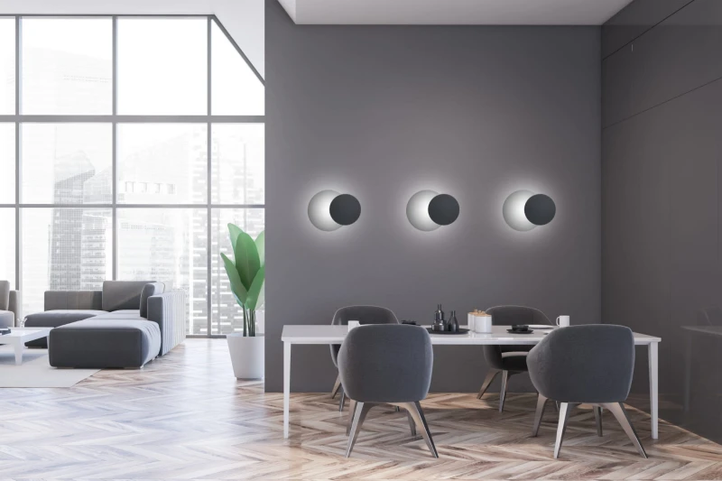 CIRCLE 972/2 BLACK kinkiet ścienny LED czarny styl skandynawski metal 4
