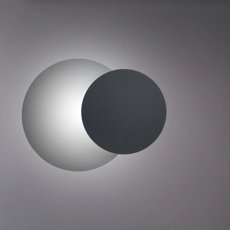 CIRCLE 972/2 BLACK kinkiet ścienny LED czarny styl skandynawski metal 6