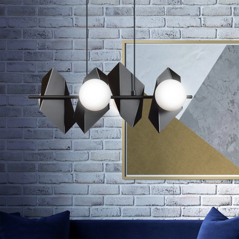 DRIFTON 4 BLACK 636/4 nowoczesna lampa wisząca DESIGN czarna kule klosze