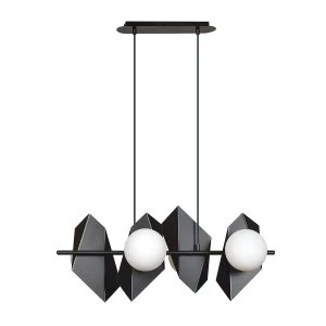 Lampa wisząca DRIFTON 4 BLACK czarna z kloszami