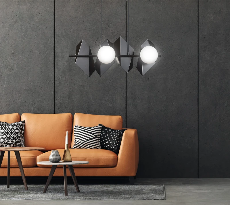 DRIFTON 4 BLACK 636/4 nowoczesna lampa wisząca DESIGN czarna kule klosze 10